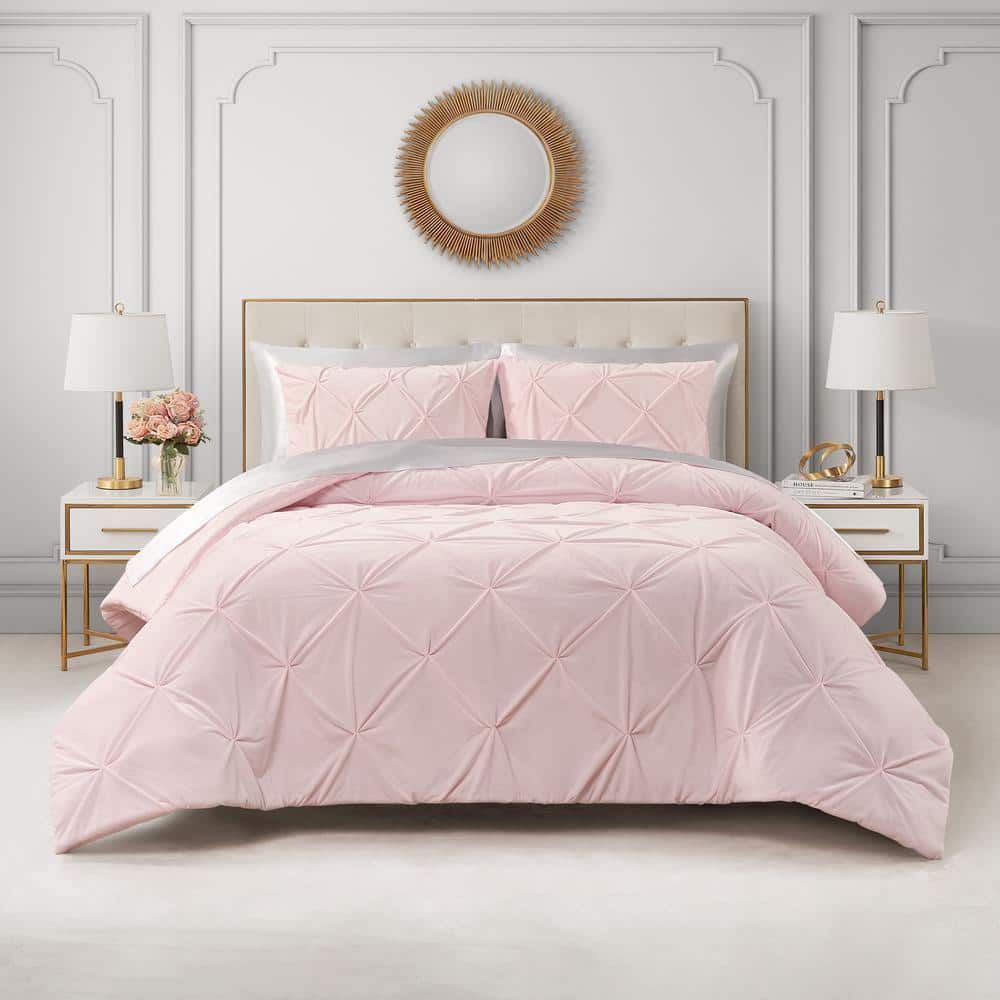 JUICY COUTURE Kiss Pleat Micro Mink 3-Piece Pale Pink Polyester