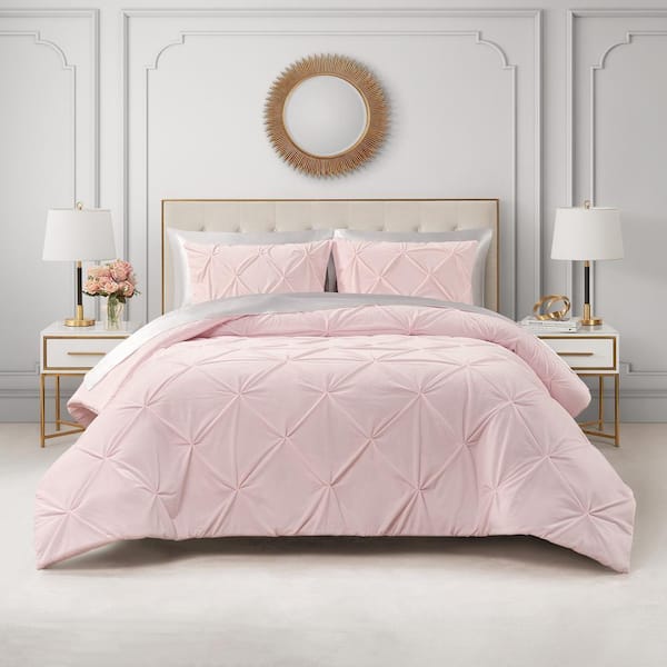 JUICY COUTURE Kiss Pleat Micro Mink 3-Piece Pale Pink Polyester
