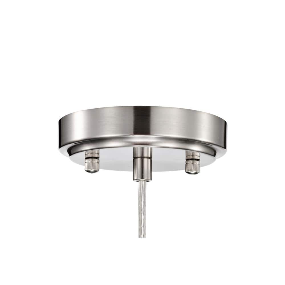 Brushed Nickel Mini Pendant with Dual Glass Shades