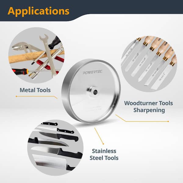 POWERTEC 8 in. x 1-1/2 in. W, 5/8 in. Arbor, CBN Bench Grinding