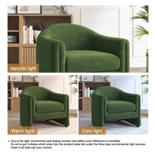 再入荷商品 Wood Velvet Green Modern Uixe Frame Accent Upholstered 椅子