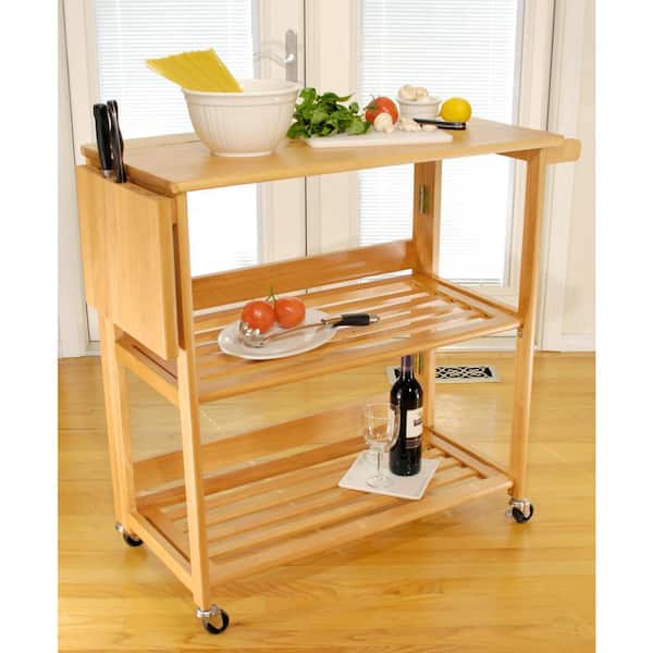 Radley Oak Kitchen Cart with Drop Leaf