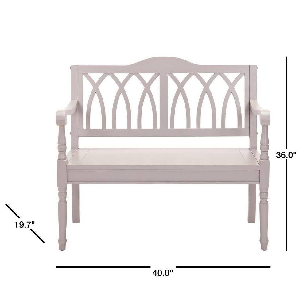 Elegant Gothic-Inspired 40" White Pine Bench