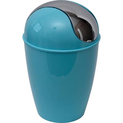 Round Bath Floor Trash Can Waste Bin, Bathroom Waste Basket With Lid