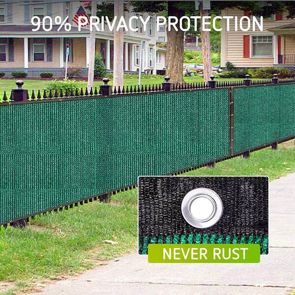 Fence4ever 68 in x 50 ft Green Privacy Fence Screen Plastic Netting Mesh Fabric