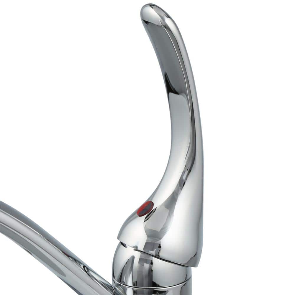 Delta Chrome Single Handle Kitchen Faucet with Swivel Spout