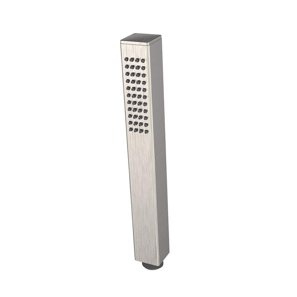 Brushed Nickel Square Handheld Shower Wand with Adjustable Height