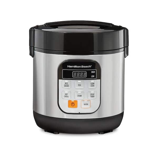  Hamilton Beach 12-in-1 QuikCook Pressure Cooker with True Slow  Cook Technology, Rice, Sauté, Egg and More, 8qt., Black and Stainless  (34508): Home & Kitchen