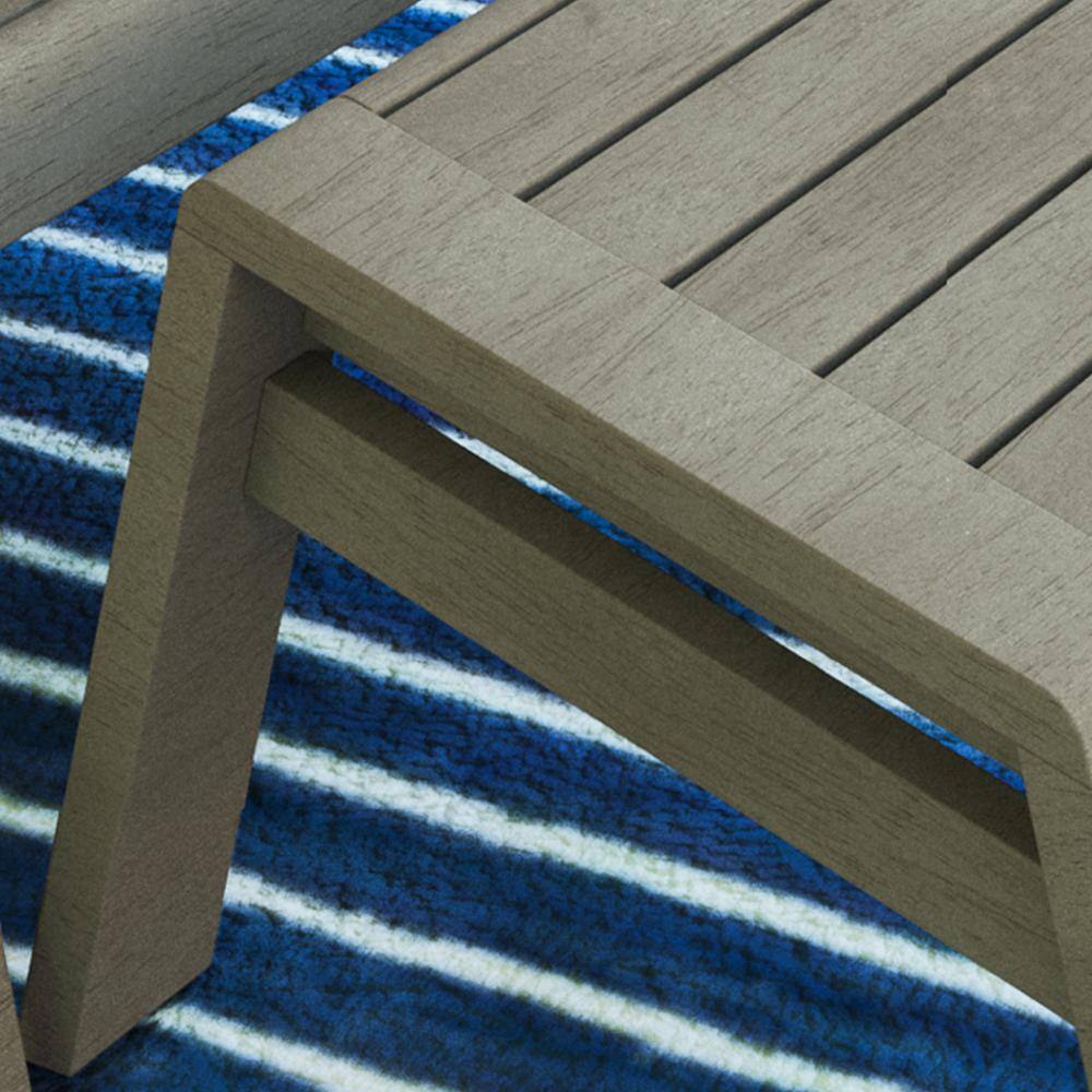 Sustain Gray Acacia Wood Outdoor Ottoman