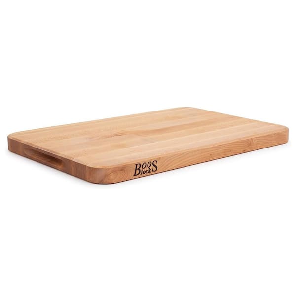 20 in. x 14 in. Rectangular Wooden Edge Grain Cutting Board