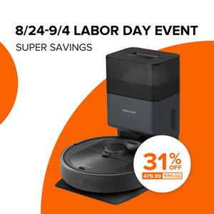 Q5 Plus-BLK Self-Emptying Robotic Vacuum with LIDAR Navigation, 2700Pa Suction, Washable Filter, Multi surface in Black