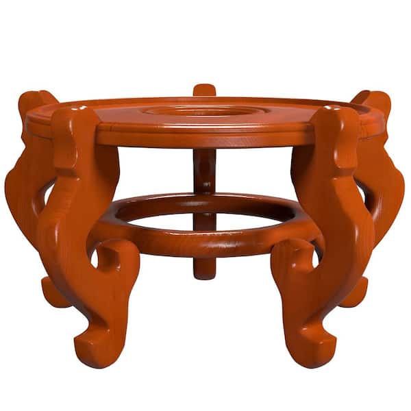 9.5 in. Rosewood Fishbowl Stand in Honey