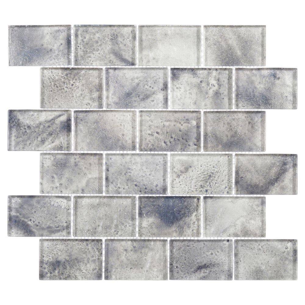 Nimbus Hozze Grey 2 in. x 3 in. Marble and Brick Look Polished Glass Mosaic Floor and Wall Tile Sample price history on PriceWatchPro