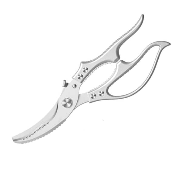 Stainless Steel Heavy Duty Poultry Shears with Slip Handle, Safety Lock, Kitchen Shears for Chicken, Meat Cutting