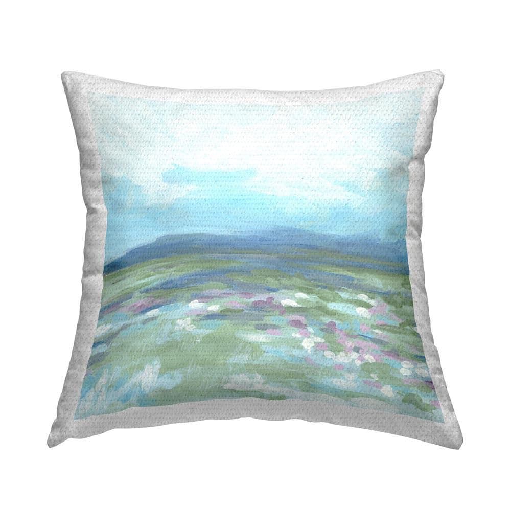 Foggy Distant Mountains Outdoor Printed Throw Pillow by June Erica Vess price history on PriceWatchPro