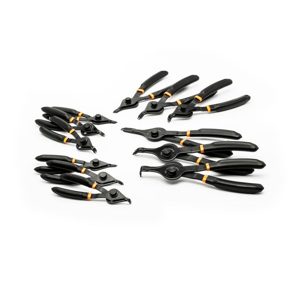 GEARWRENCH Fixed Tip Convertible Snap Ring Pliers Set (12-Piece) 3495 - The  Home Depot