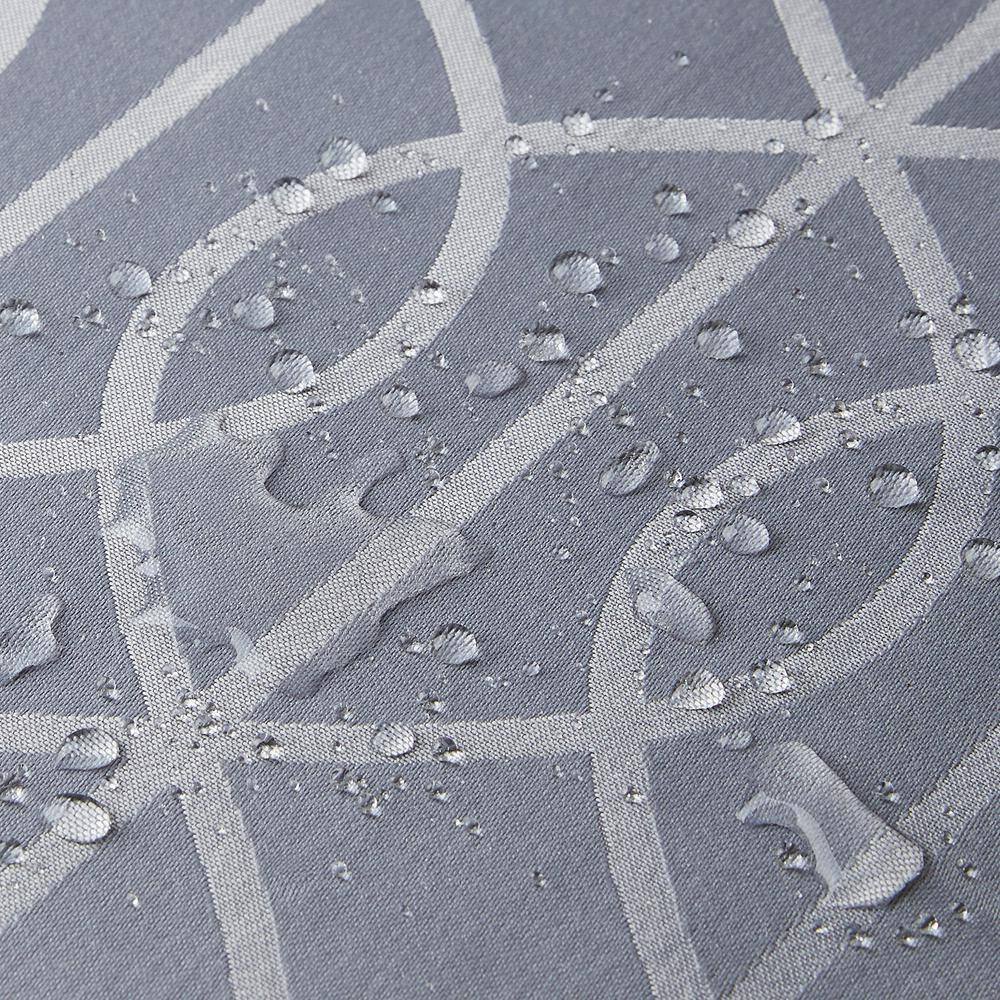 Gray Jacquard Polyester Rectangular Tablecloth, 60" x 120"