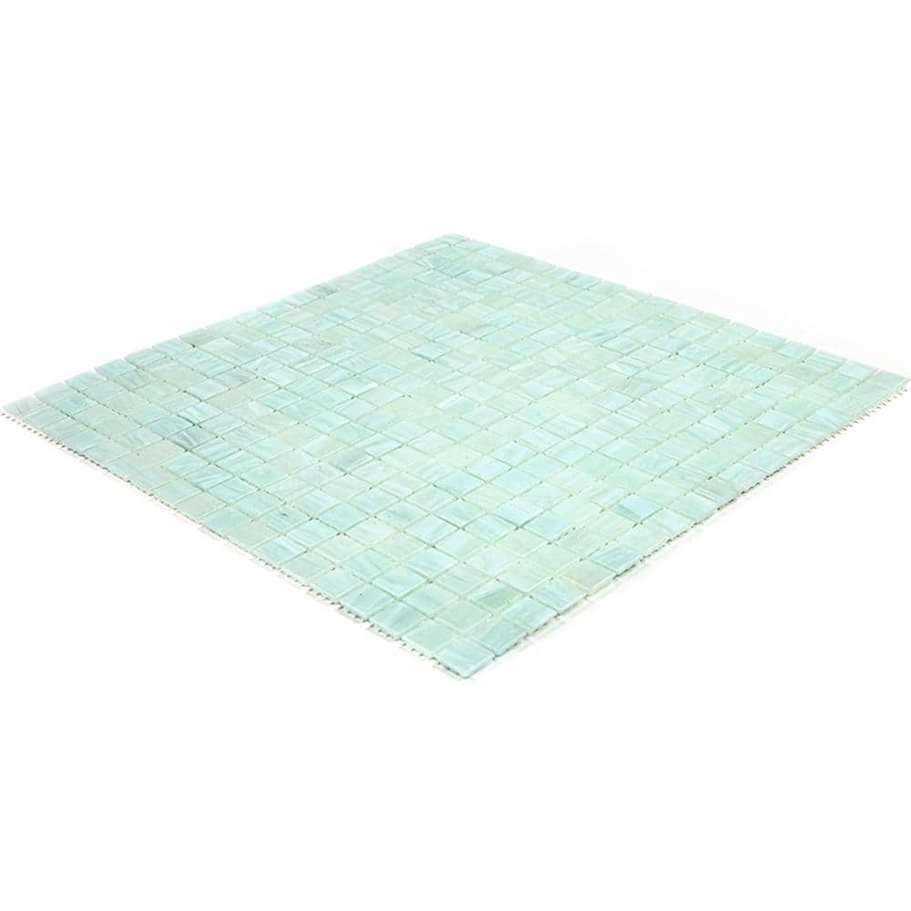 Ice Green Iridescent Glass Mosaic Wall and Floor Tile