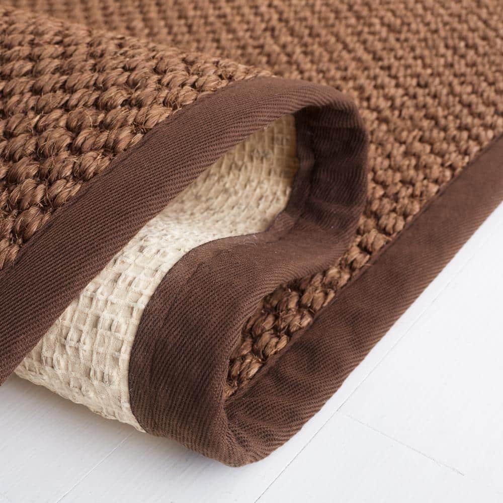 Chocolate Brown Sisal 2' x 3' Non-Slip Area Rug