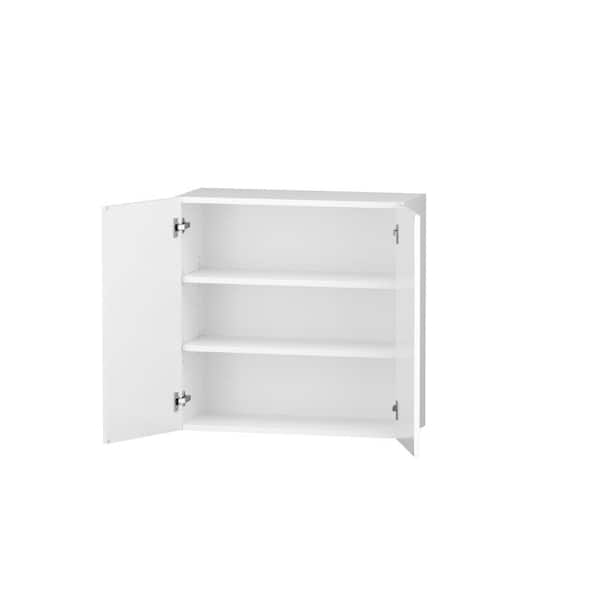 Hampton Bay Designer Series Melvern Assembled 36x30x12 in. Wall Open Shelf Kitchen Cabinet in White