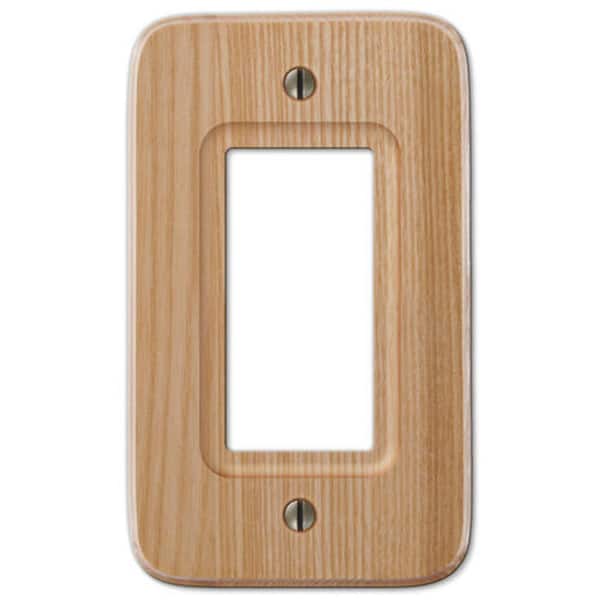 1-Gang Natural Oak Decorator/Rocker Wood Wall Plate