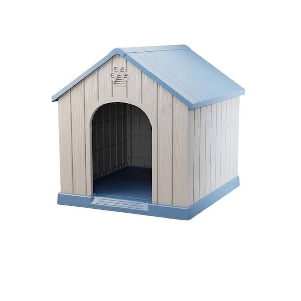 WTVWTV Dog House Outdoor Indoor for Small Dogs, Durable Plastic Waterproof Doghouse with Air Vents and Elevated Floor