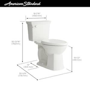 Optum VorMax Two-Piece 1.28 GPF Single Flush Elongated Chair Height Toilet with Slow-Close Seat in White