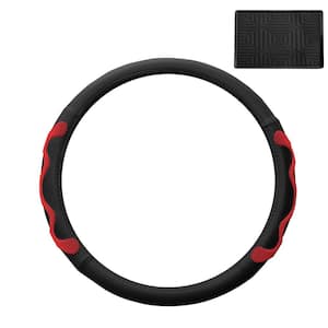 Universal Leather Car Steering Wheel Cover with Silicone Anti-Slip Grip