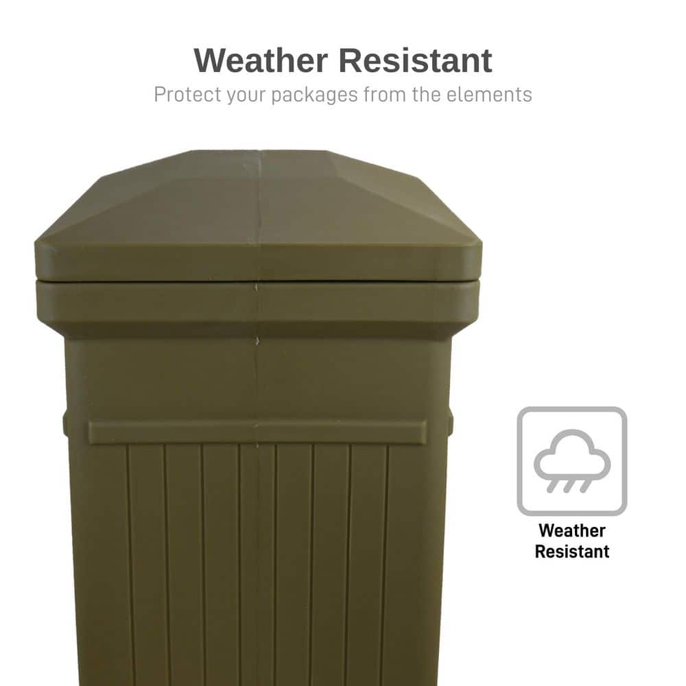 Oak Vertical Plastic Package Delivery Drop Box