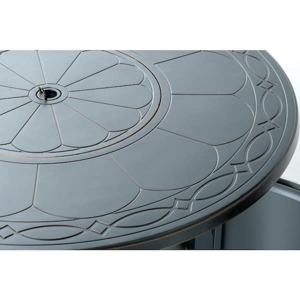 Alfresco Hartwick 34 In Outdoor Round, Gas Fire Pit Beads