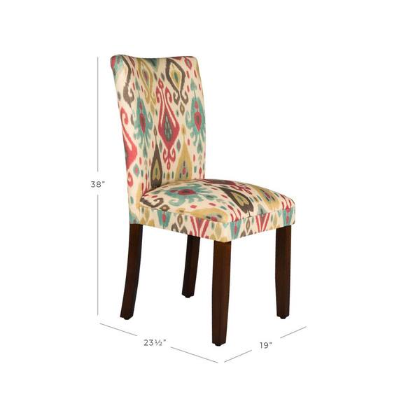 Homepop Parsons Deluxe Multi Color Ikat, Homepop Parsons Dining Chairs Set Of 2 Multiple Colors