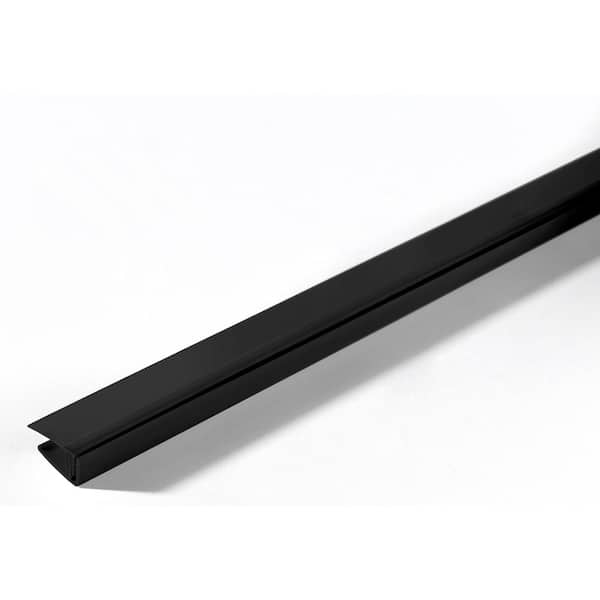 Unbranded Element 8 ft. Charcoal Decorative Clip-On Finishing Trim Wall Panel