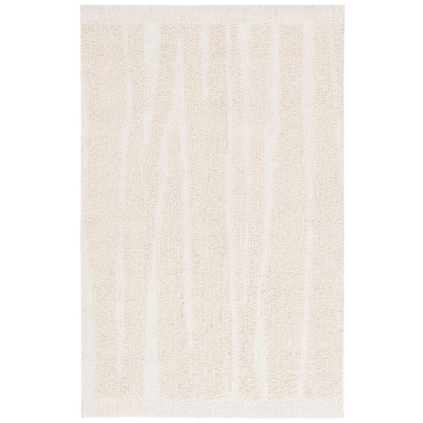 Natura 9 ft. x 12 ft. Ivory/Beige High-Low Abstract Layered Area Rug