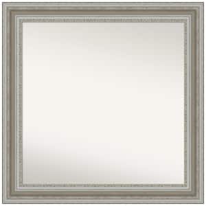 Parlor Silver 31.5 in. W x 31.5 in. H Non-Beveled Bathroom Wall Mirror in Silver