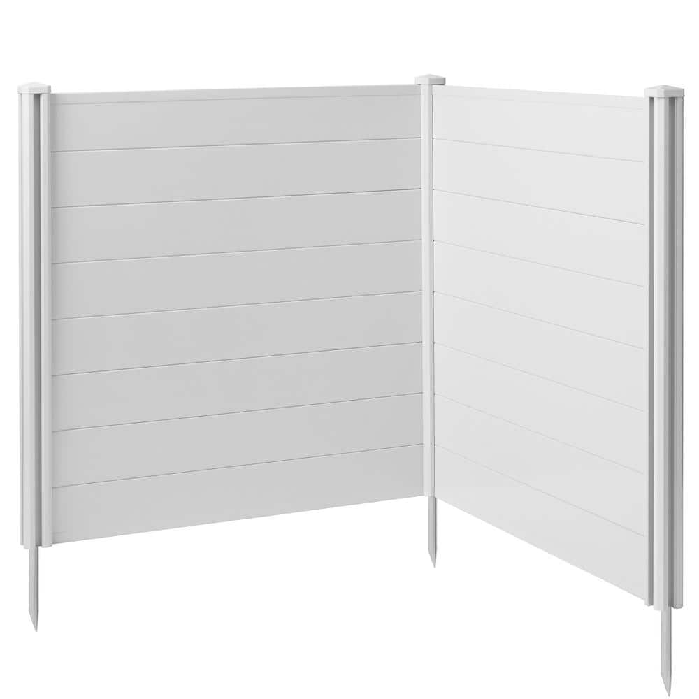 Casafield White 48" x 48" Vinyl Privacy Screen Fence Panel