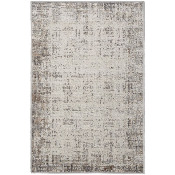 5 ft. x 7 ft. Teal, Ivory Oriental Washable Area Rug