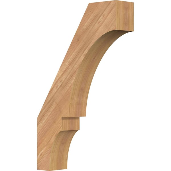 Ekena Millwork 3 1/2"W x 14"D x 22"H Balboa Smooth Knee Brace, Western Red Cedar