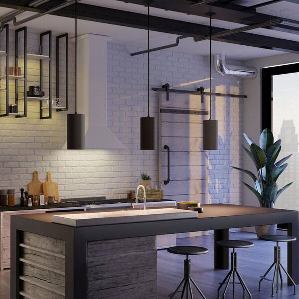 Progress Lighting Cylinder Collection 6 in. 1-Light Black Modern