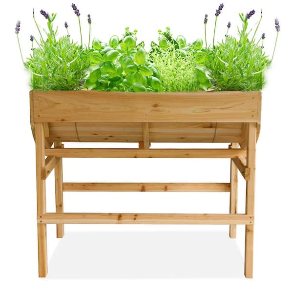Outdoor Garden Deck Planter Indoor Cedar Dovetail 10" Flower Pot 