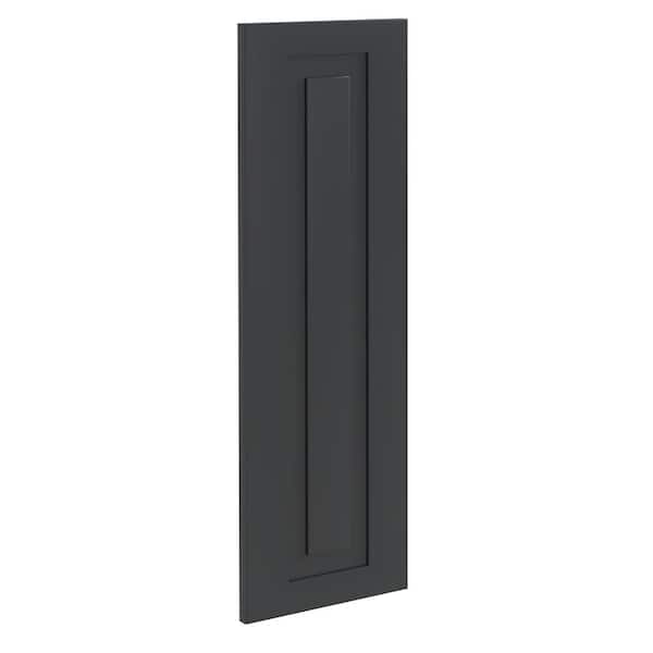 Home Decorators Collection Grayson 11.875 in. W x 0.75 in. D x 36 in. H Matching Wall End Panel in Deep Onyx