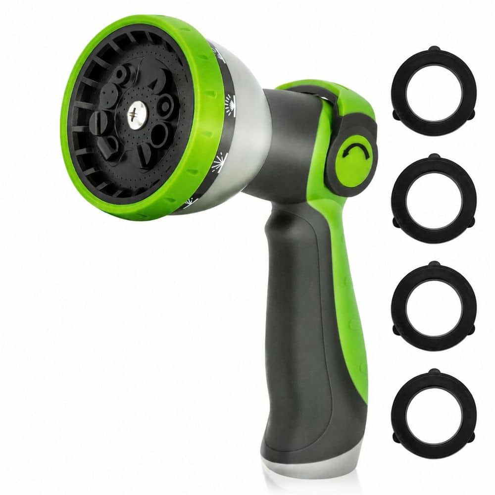 Green Garden Hose Nozzle Sprayer 10 Spray Patterns Thumb Control On Off Valve for Watering Cleaning Washing price history on PriceWatchPro