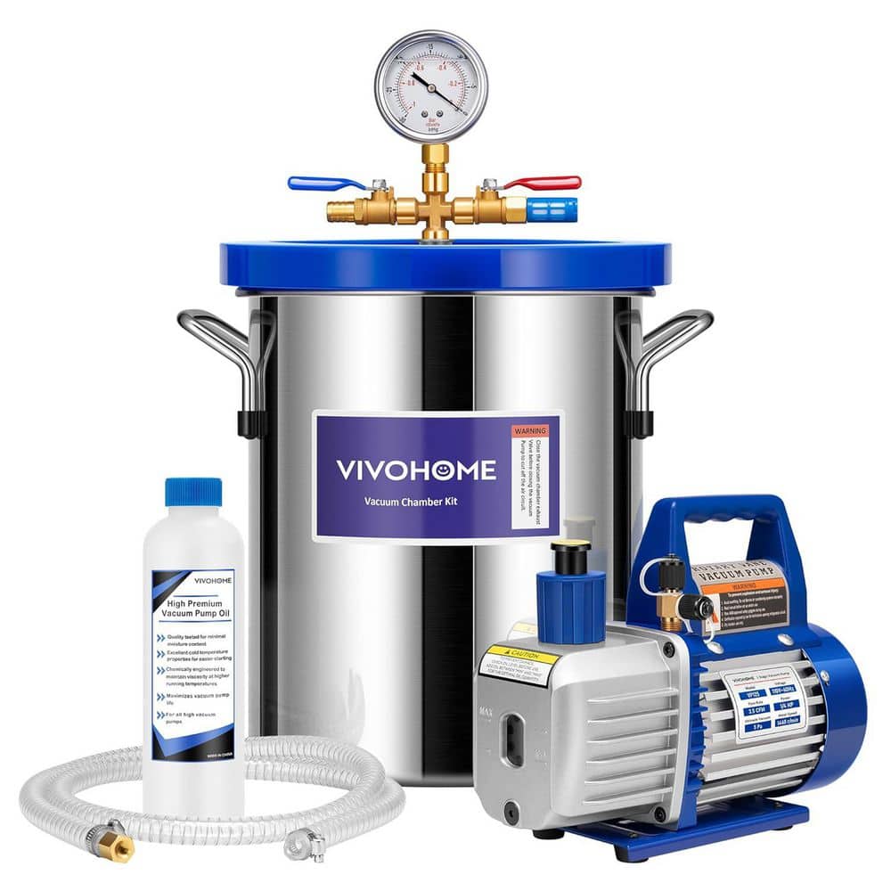 3 Gal. Stainless Steel Vacuum Chamber with 1/4 HP Single Stage Pump price history on PriceWatchPro