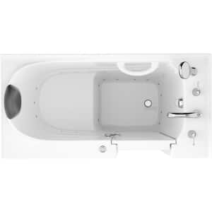Safe Premier 52.75 in. x 60 in. x 26 in. Right Drain Walk-In Air Bathtub in White