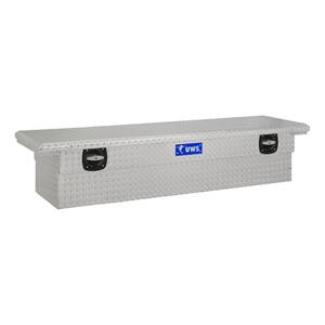 Bright Aluminum 72" Secure Lock Crossover Box with Low Profile (Heavy Packaging)