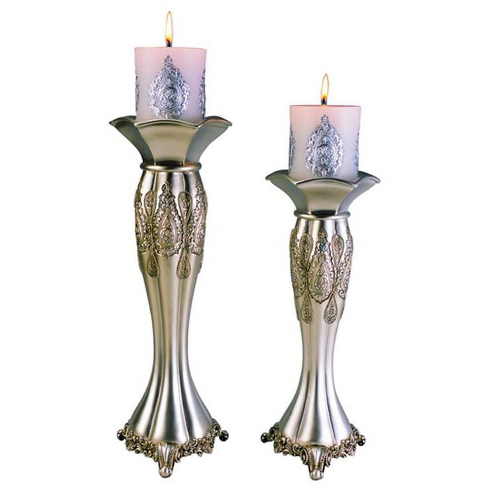Silver Metal Pillar Set of 2-Pack price history on PriceWatchPro