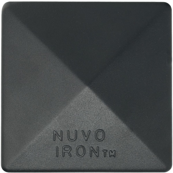 NUVO IRON 5 in. x 5 in. Black Eazy-Cap Patented Pyramid Post Cap (72-Pack)