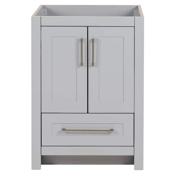 Craye 24 in. W x 22 in. D x 34 in. H Bath Vanity Cabinet without Top in Pearl Gray
