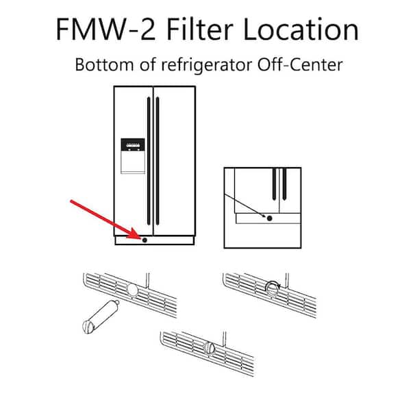 Hdx Fmw 2 S Standard Refrigerator Water Filter Replacement Fits Whirlpool Filter 5 3 Pack The Home Depot