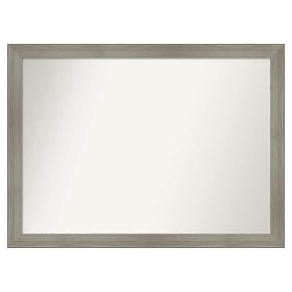 Grand Greywash Narrow 41.75 in. x 30.75 in. Non-Beveled Casual Rectangle Framed Wall Mirror