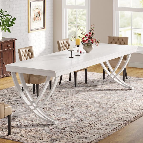 White top table with wood legs online